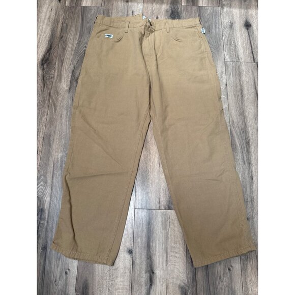 Tyndale 15 Cal FRMC Flame-Resistant Khaki Work Pants W40 L30 Made In USA Beige - Picture 1 of 12